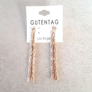 Pink Crystals & Gold Mix Earrings